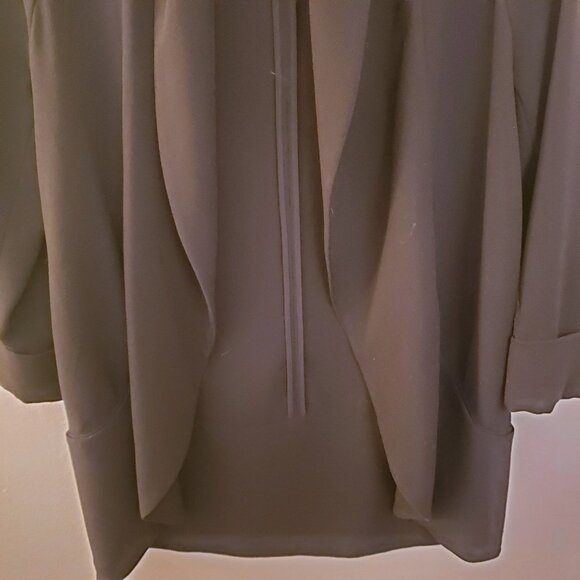 Wilfred Chevalier Black Open Front Cardigan Jacket Pockets Size 0 EUC - Picture 4 of 10